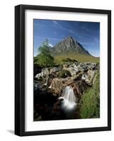 Buachaille Etive Mor and the River Coupall, Glen Etive, Western Highlands, Scotland, United Kingdom-Lee Frost-Framed Photographic Print