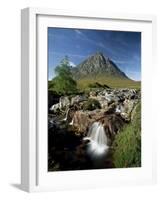 Buachaille Etive Mor and the River Coupall, Glen Etive, Western Highlands, Scotland, United Kingdom-Lee Frost-Framed Photographic Print