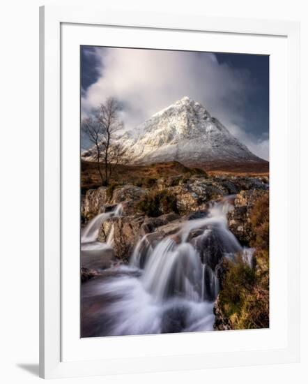 Buachaille Etive Mor and the River Coupall, Glen Etive, Western Highlands, Scotland-Karen Deakin-Framed Photographic Print