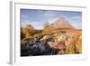 Buachaille Etive Mor Mountain and River Etive at Glencoe and Glen Etive, Highlands, Scotland, UK-Julian Elliott-Framed Photographic Print