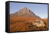 Buachaille Etive Mor Mountain on the Edge of Glencoe and Glen Etive, Highlands, Scotland, UK-Julian Elliott-Framed Stretched Canvas