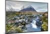 Buachaille Etive Mor, River Coupall, Glen Etive, Western Highlands, Scotland-John Guidi-Mounted Photographic Print