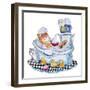 Bubble Bath Cat-Bill Bell-Framed Premium Giclee Print