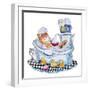 Bubble Bath Cat-Bill Bell-Framed Premium Giclee Print