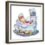 Bubble Bath Cat-Bill Bell-Framed Giclee Print