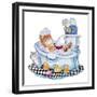 Bubble Bath Cat-Bill Bell-Framed Giclee Print