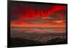 Bubble Burn, Epic Red Sunset Clouds, San Francisco Bay Area-Vincent James-Framed Photographic Print