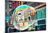 Bubble Floating in NYC-null-Mounted Poster