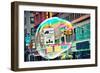 Bubble Floating in NYC-null-Framed Photo