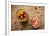 Bubble Gum Balls and Teeth Candy in Mason Jars-Alastair Macpherson-Framed Photographic Print