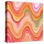 Bubble gum memories - Orange and Pink-Dominique Vari-Stretched Canvas