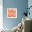 Bubble gum memories - Orange and Pink-Dominique Vari-Framed Art Print displayed on a wall