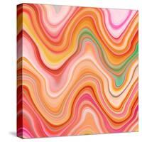 Bubble gum memories - Orange and Pink-Dominique Vari-Stretched Canvas