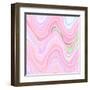 Bubble gum memories - Pink and Violet-Dominique Vari-Framed Art Print