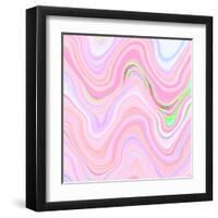 Bubble gum memories - Pink and Violet-Dominique Vari-Framed Art Print