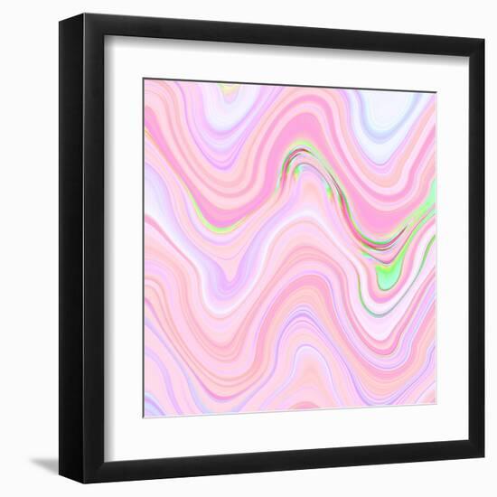 Bubble gum memories - Pink and Violet-Dominique Vari-Framed Art Print