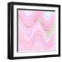 Bubble gum memories - Pink and Violet-Dominique Vari-Framed Art Print