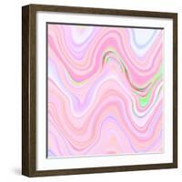 Bubble gum memories - Pink and Violet-Dominique Vari-Framed Art Print