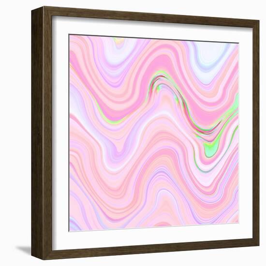 Bubble gum memories - Pink and Violet-Dominique Vari-Framed Art Print