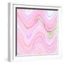 Bubble gum memories - Pink and Violet-Dominique Vari-Framed Art Print