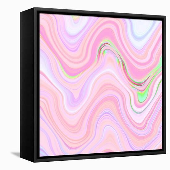 Bubble gum memories - Pink and Violet-Dominique Vari-Framed Stretched Canvas
