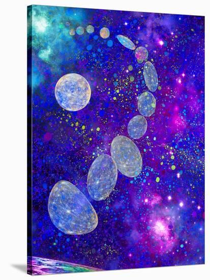 Bubble Moon-MusicDreamerArt-Stretched Canvas