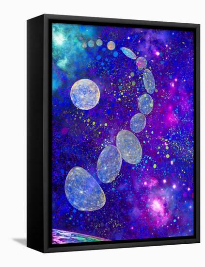 Bubble Moon-MusicDreamerArt-Framed Stretched Canvas