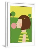 Bubblegum Girl-Dicky Bird-Framed Giclee Print