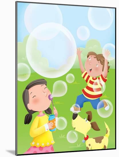 Bubbles - Humpty Dumpty-null-Mounted Giclee Print