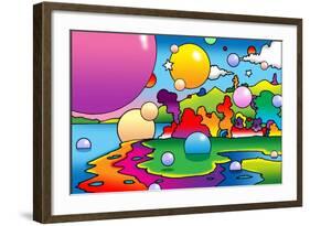 Bubbles Landscape-Howie Green-Framed Giclee Print