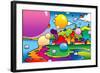 Bubbles Landscape-Howie Green-Framed Giclee Print