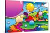 Bubbles Landscape-Howie Green-Stretched Canvas