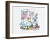 Bubbles on the Head-Bill Bell-Framed Giclee Print