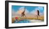 Bubbles with Giraffes-Nancy Tillman-Framed Premium Giclee Print