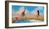 Bubbles with Giraffes-Nancy Tillman-Framed Premium Giclee Print