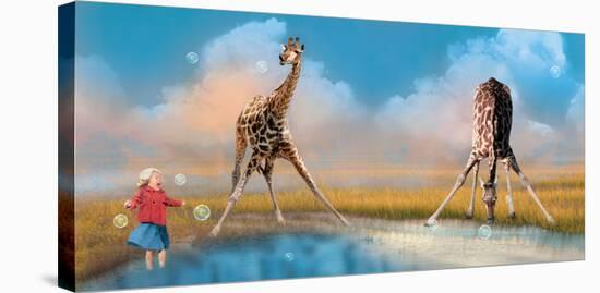 Bubbles with Giraffes-Nancy Tillman-Stretched Canvas