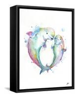 Bubbly Belugas-Marc Allante-Framed Stretched Canvas