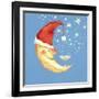 Bubbly Christmas Moon-David Cooke-Framed Giclee Print