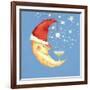 Bubbly Christmas Moon-David Cooke-Framed Giclee Print