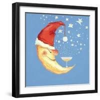 Bubbly Christmas Moon-David Cooke-Framed Giclee Print