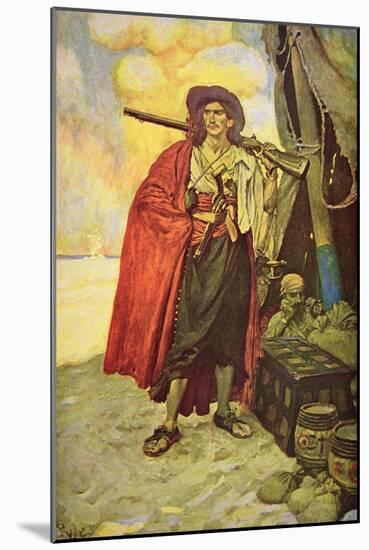Buccaneer of Hispaniola in the Caribbean-Howard Pyle-Mounted Giclee Print