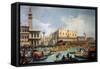 Buccentoro's Return to the Pier at the Doges' Palace, 1730S-Canaletto-Framed Stretched Canvas