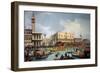 Buccentoro's Return to the Pier at the Doges' Palace, 1730S-Canaletto-Framed Giclee Print