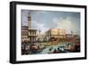 Buccentoro's Return to the Pier at the Doges' Palace, 1730S-Canaletto-Framed Giclee Print