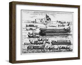 Bucentaur in Venice on the Day of Ascension-null-Framed Giclee Print