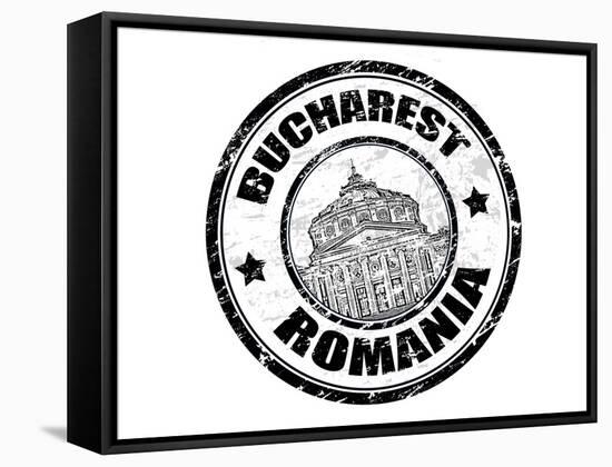 Bucharest Stamp-radubalint-Framed Stretched Canvas