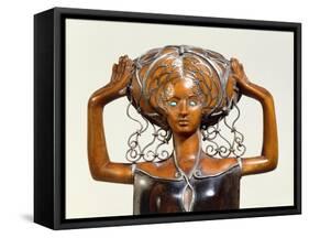 Buchbaumstatuette-Richard Joseph Luksch-Framed Stretched Canvas