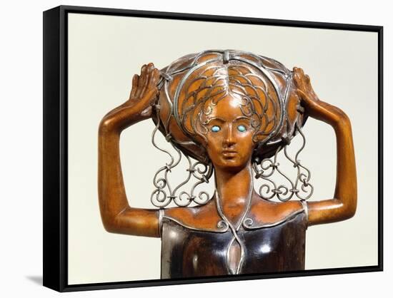 Buchbaumstatuette-Richard Joseph Luksch-Framed Stretched Canvas