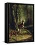 Buck and Doe in the Adirondacks-Arthur Fitzwilliam Tait-Framed Stretched Canvas