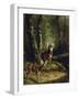 Buck and Doe in the Adirondacks-Arthur Fitzwilliam Tait-Framed Giclee Print
